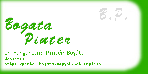 bogata pinter business card