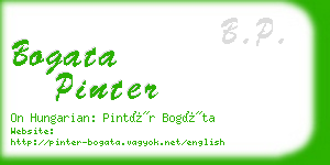 bogata pinter business card